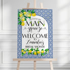 Welcome Sign - Bridal Shower - Santorini Sun, yellow, welcome sign