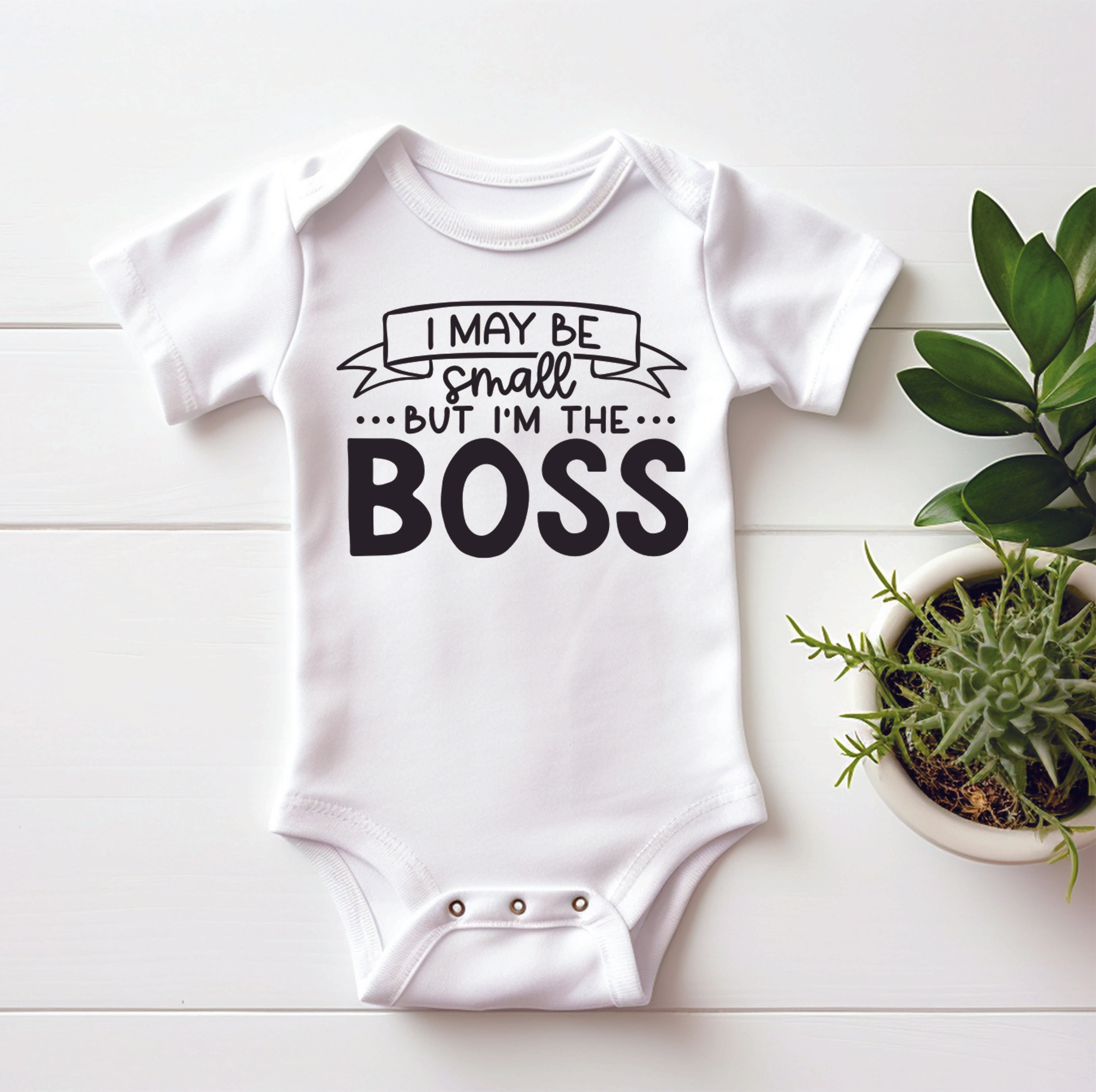 Onesie - Boss, white