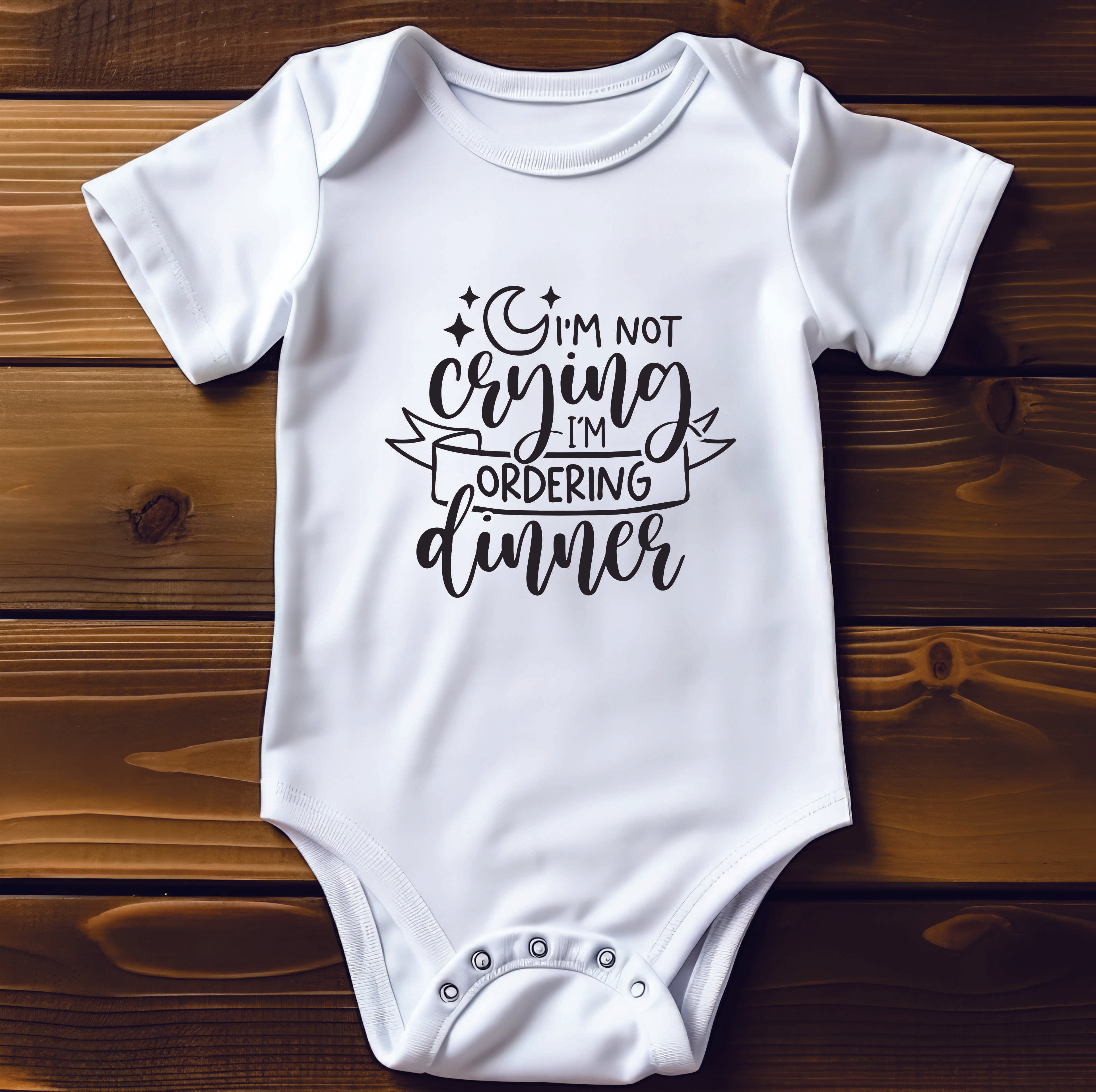 Onesie - I'm not Crying, white