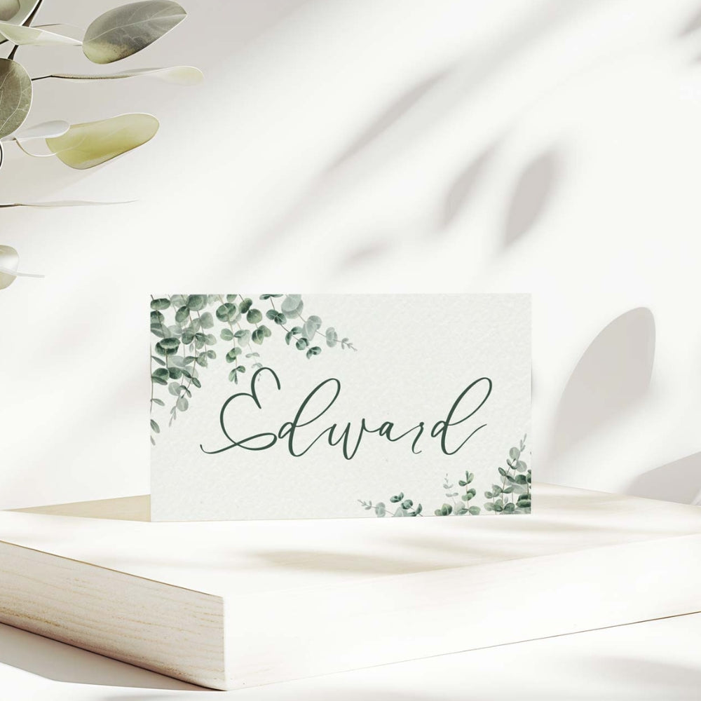 Place card holder - Eucalyptus, green, place card