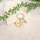 Personalised Single or Double-Sided Round Keyring - Stainless Steel, stainless steel, silver