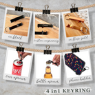 Rose Gold Bottle Opener Keyring functional keyring