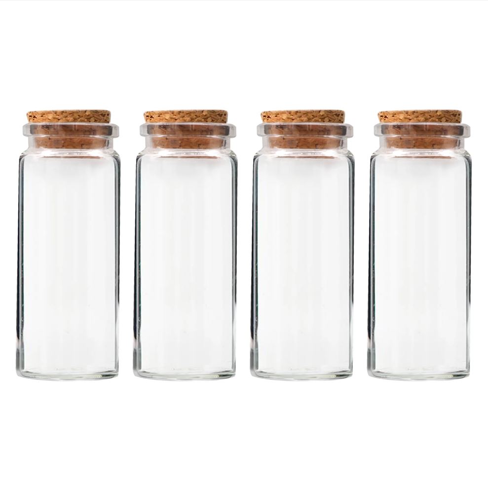 Glass tubes and cork lids - 70ml, glass, wedding favour