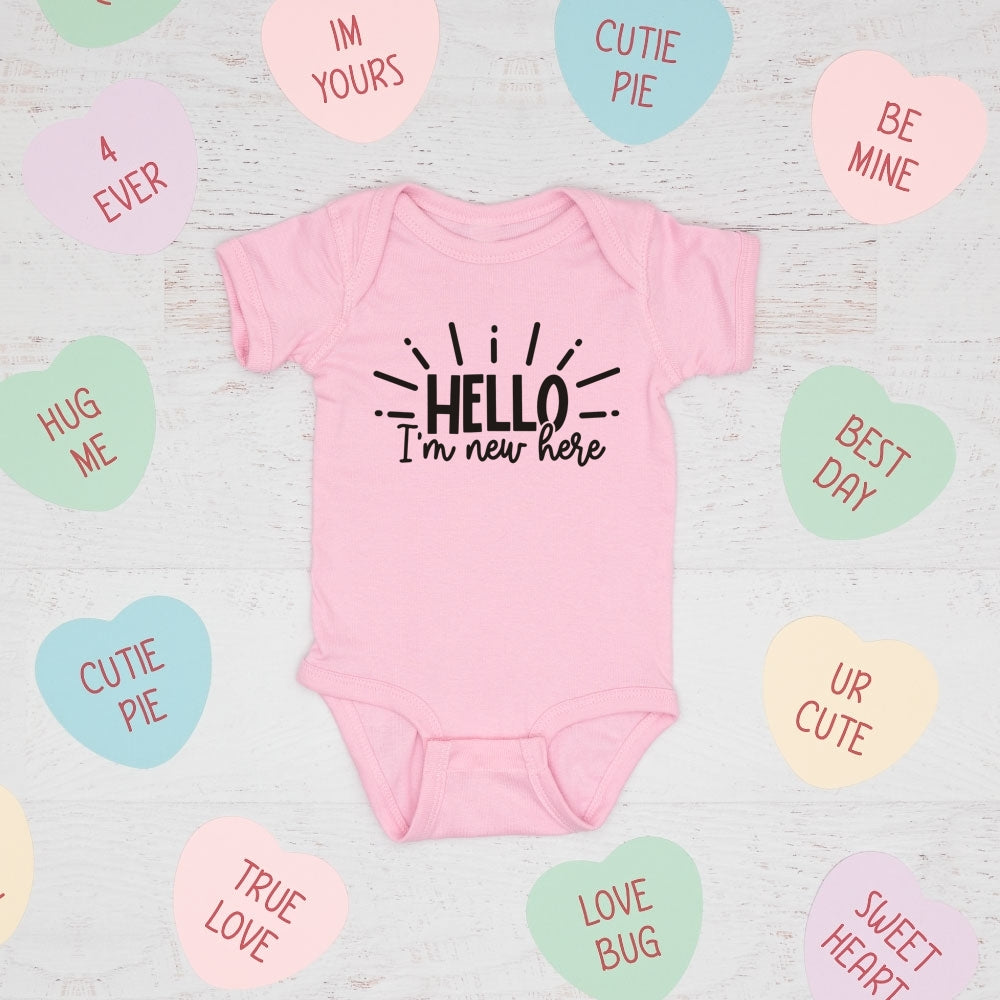 Onesie - Hello I'm New Here, white