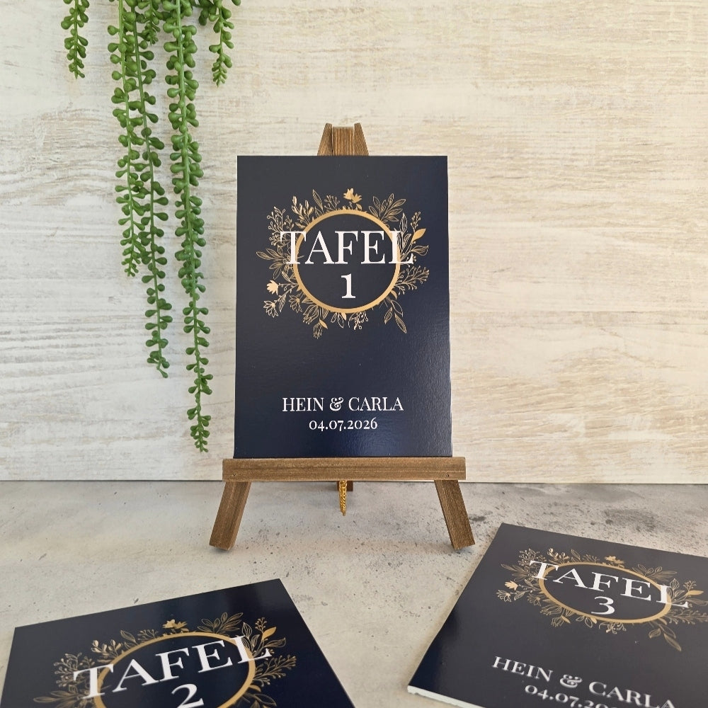 Luxury Foam-Backed Table Numbers - A5, table number, A5