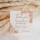 Thank You Tags/Stickers - Autumn Embrace, brown, wedding favour