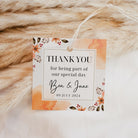 Thank You Tags/Stickers - Autumn Sunset, brown, wedding favour