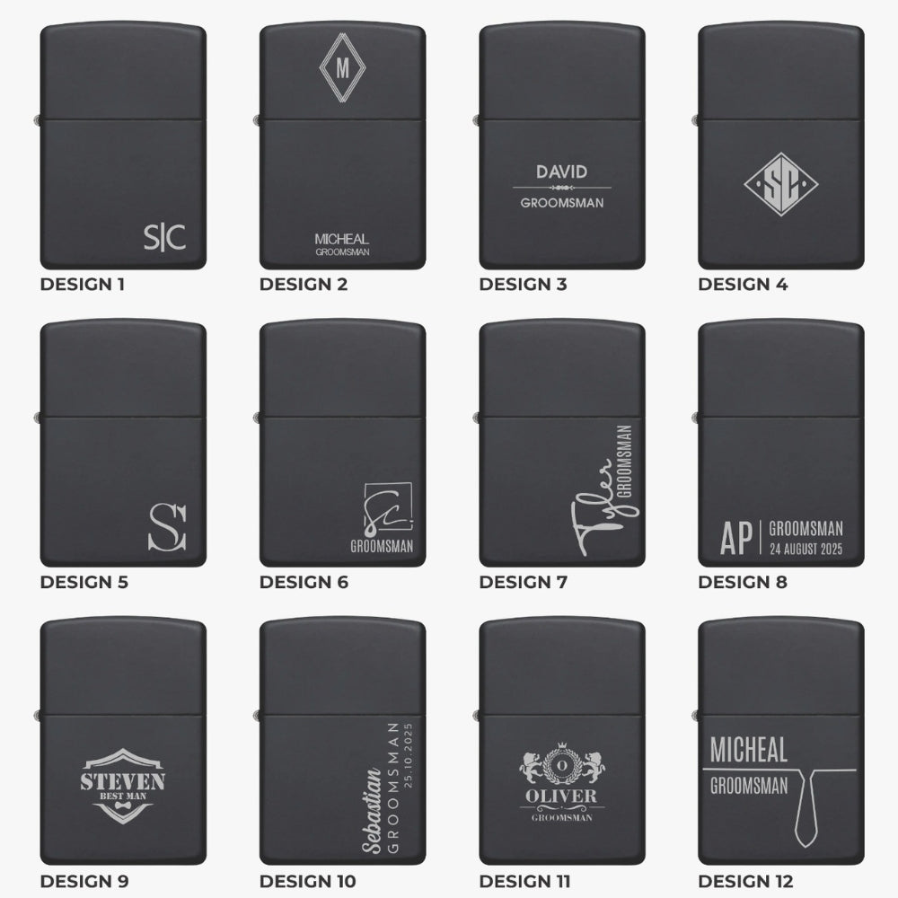 Black Zippo Style Lighter Designs
