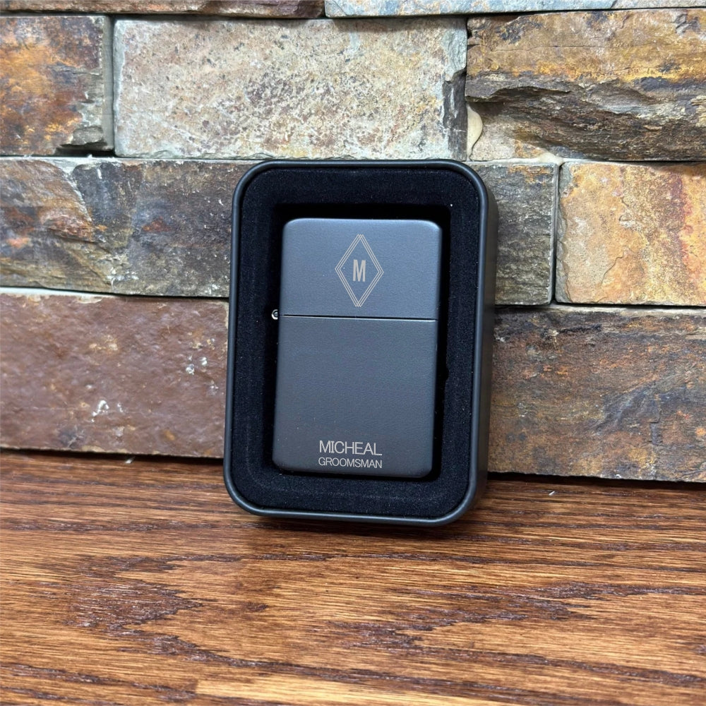 Black Zippo Style Lighter Monogram