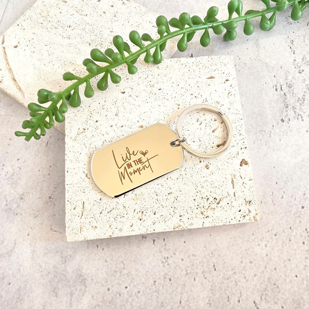 Dog Tag Shaped Keyring