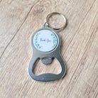 Round Aluminium opener keyring with doming