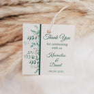 Thank you tag/sticker - Eucalyptus Greens, gold, sticker