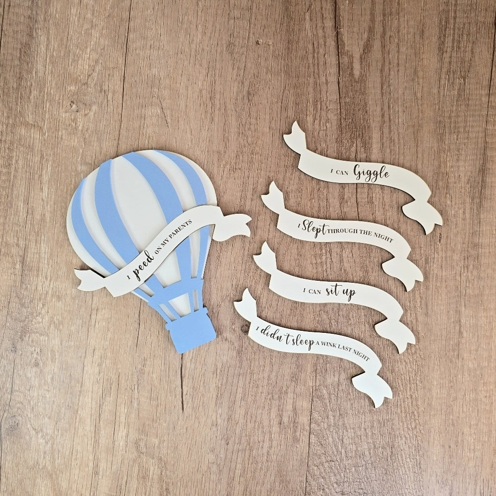 Hot Air Balloon Baby Milestone Markers - Capture Fun Moments