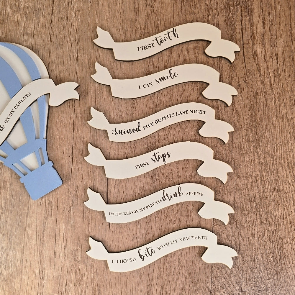 Hot Air Balloon Milestone Markers