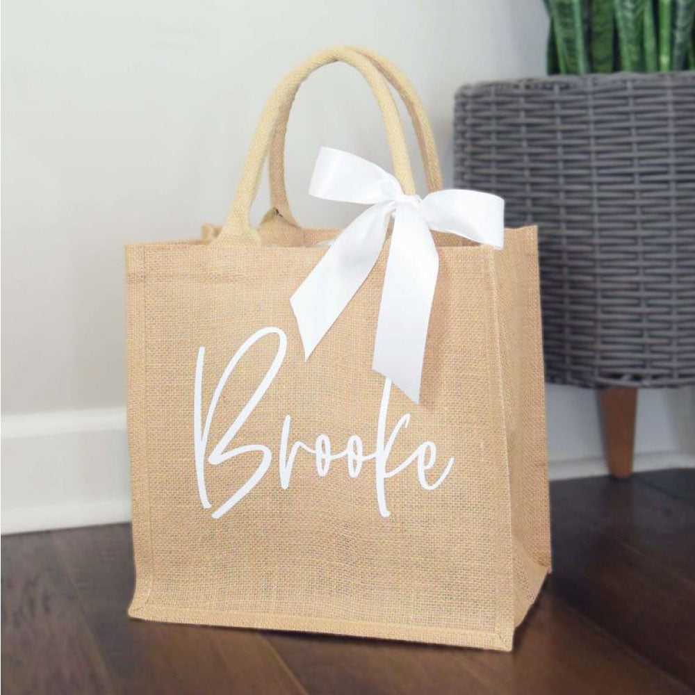 Personalised Jute Bags, cotton, wedding favour