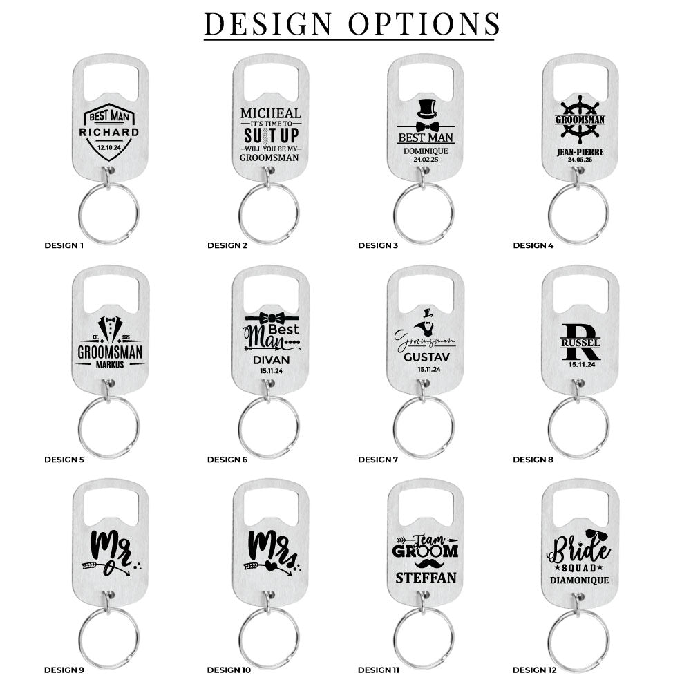 mini opener keyring design options