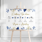 Timeline Sign - Midnight Blooms, gold