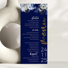 Midnight Blooms Menu, gold, menu