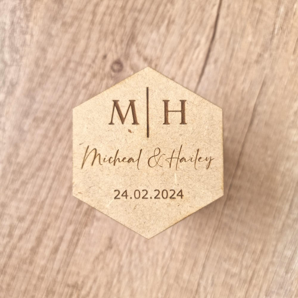 Mini Honey Jar in Hexagon Wooden GiftBox