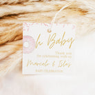 Thank You Tags/Stickers - Oh Baby Girl!, pink, wedding favour