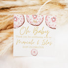 Thank You Tags/Stickers - Pink Donuts, pink, wedding favour