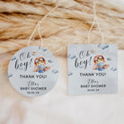 Thank You Tags/Stickers - Oh boy! Adventurer!, blue, wedding favour