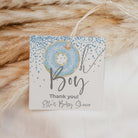 Thank You Tags/Stickers - Oh Boy Oh Boy!, blue, wedding favour