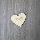 Heart Shaped Wooden Name Place Holders, wood, place card