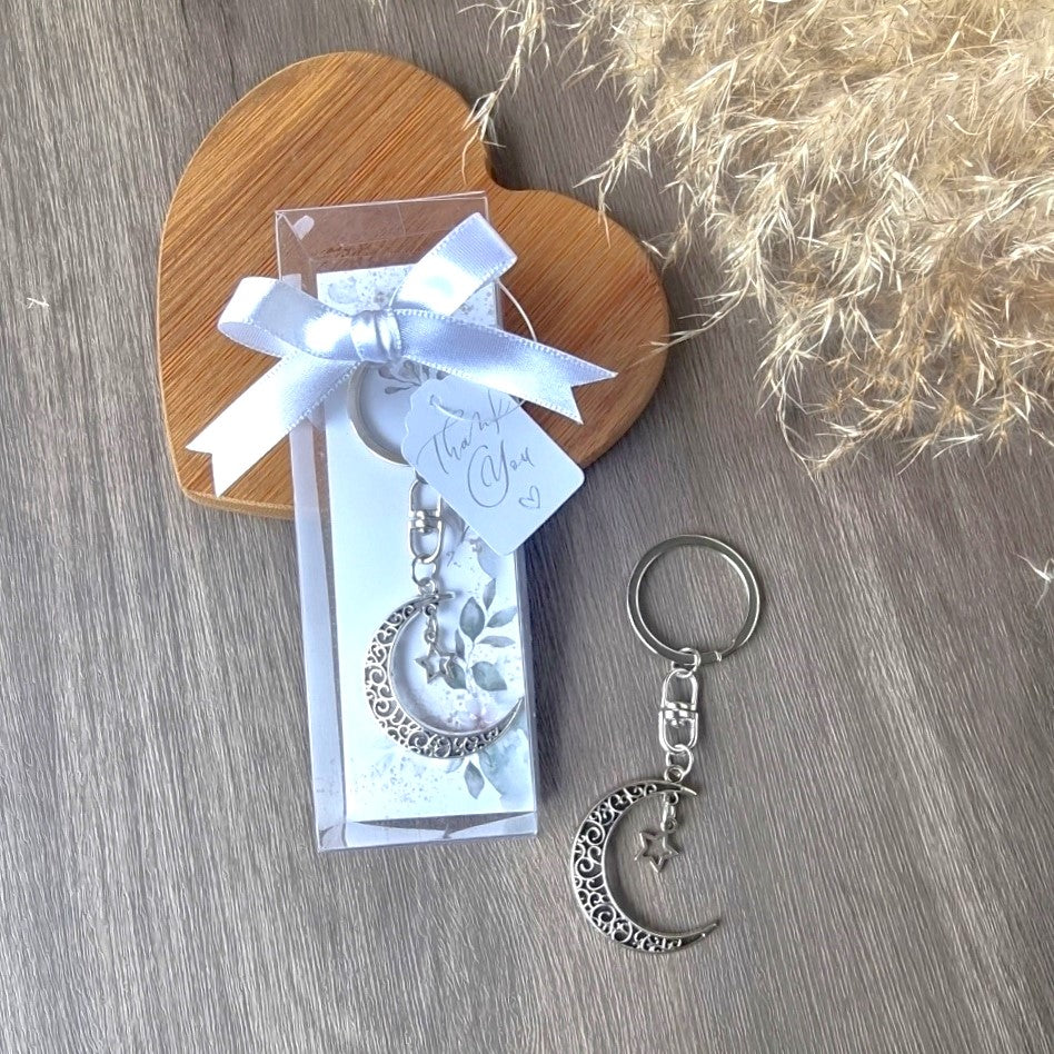 Love you To the Moon Keyring, wedding favour