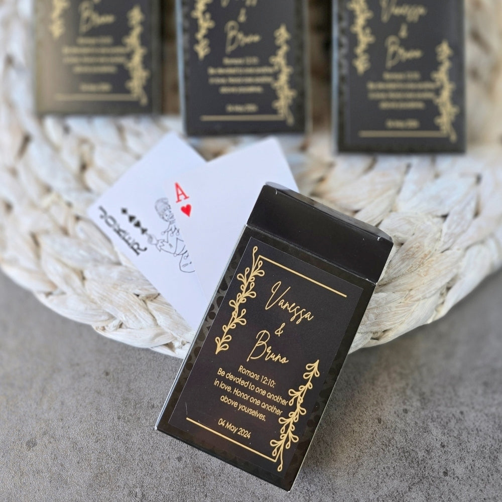 Personalised Vegas Style Playing Cards, wedding favour