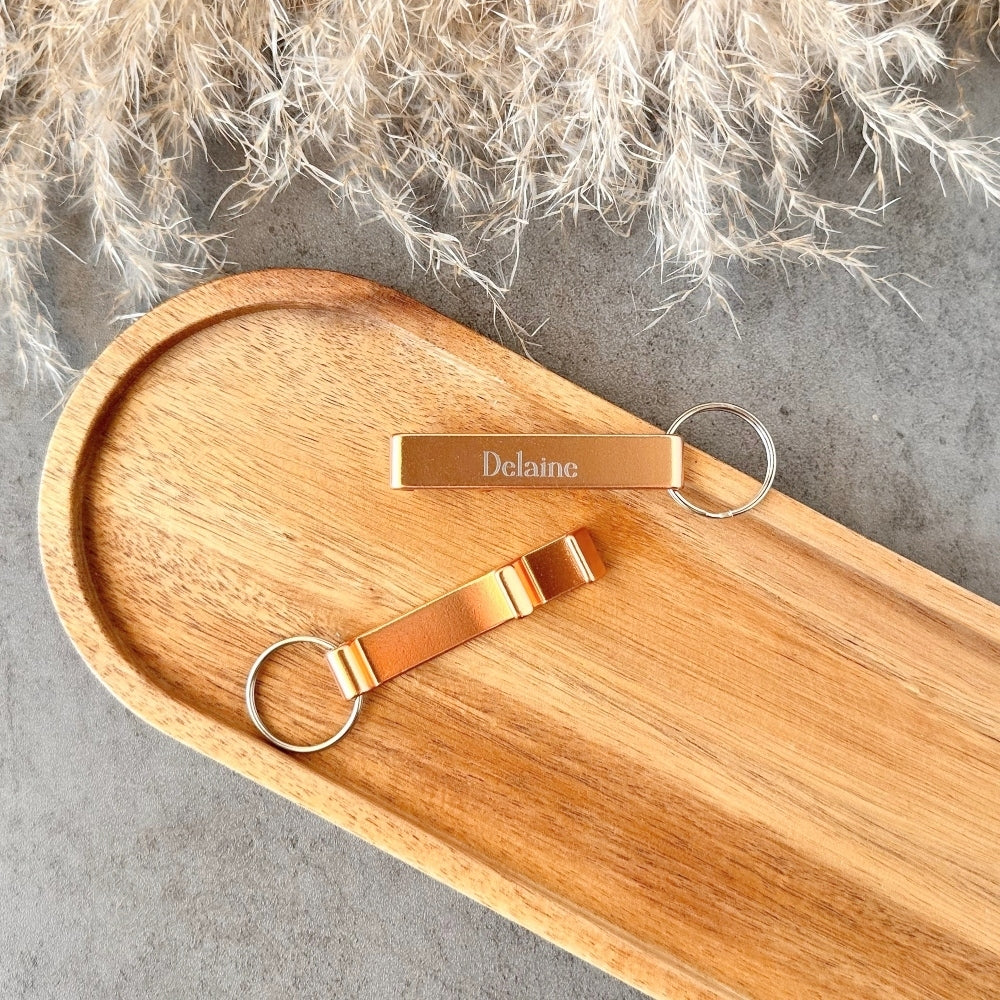 Rose Gold Bottle Opener Keyring
