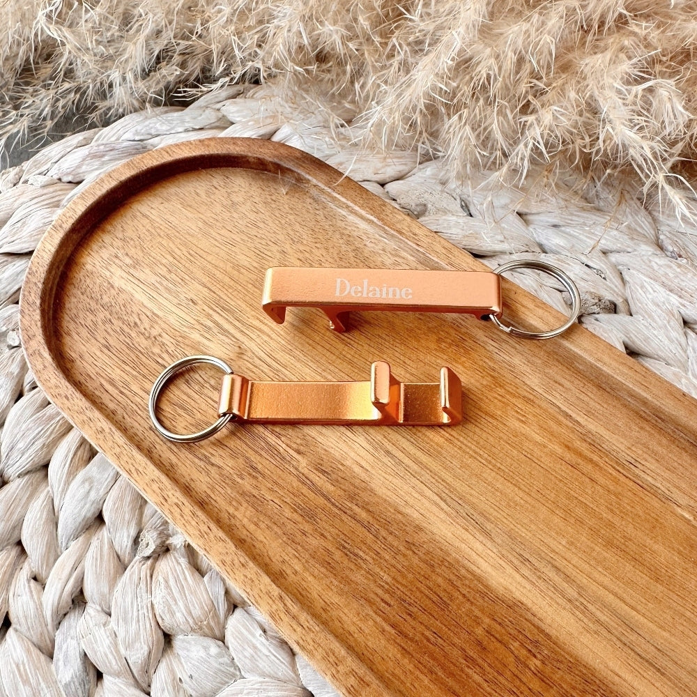 Rose Gold Bottle Opener Keyring
