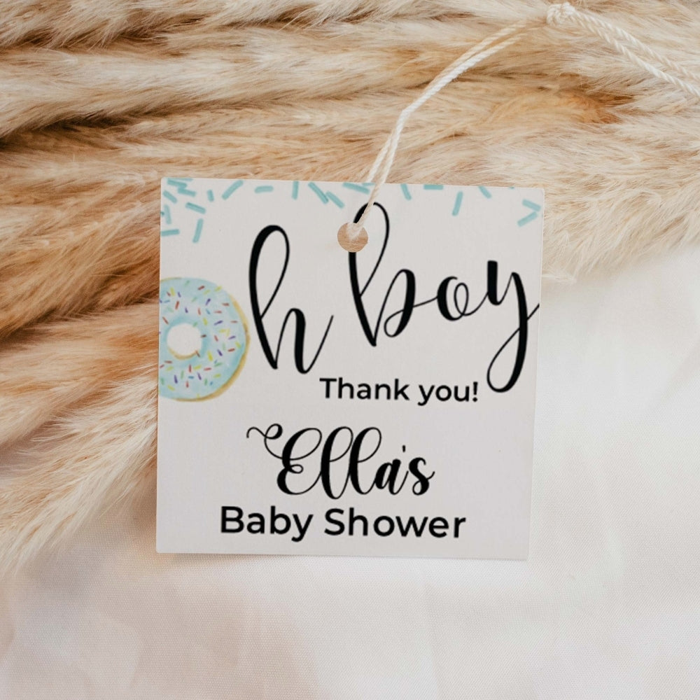 Thank You Tags/Stickers - Oh Boy Blue!, blue, wedding favour