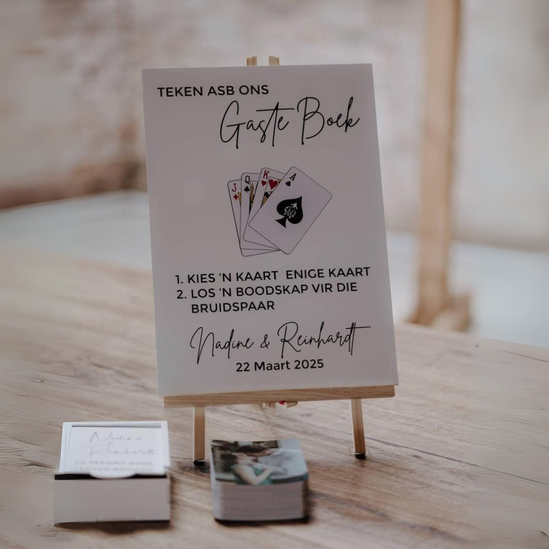 Personalised Playing Card Guestbook Alternative, guest book