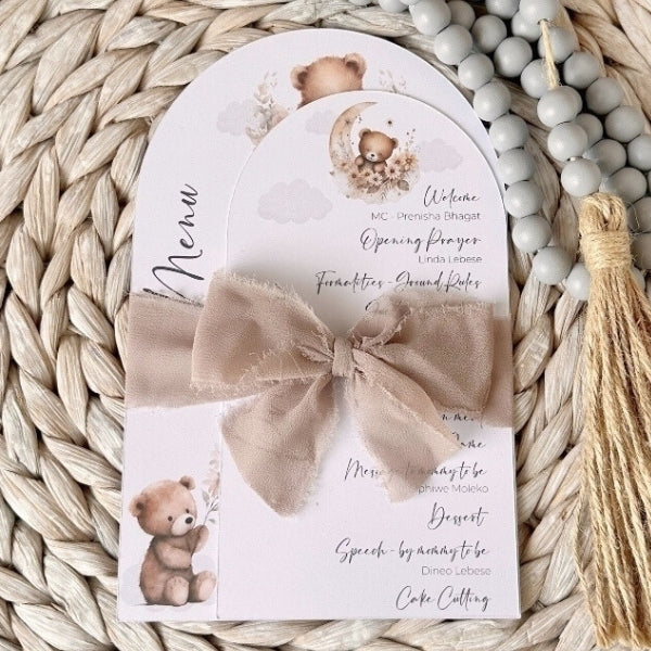 Arched Program & Menu Combo incl ribbon, menu