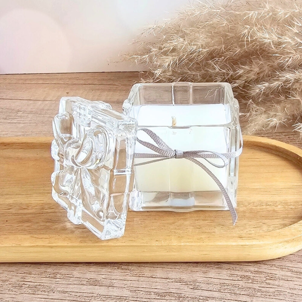 Candle in a trinket jar