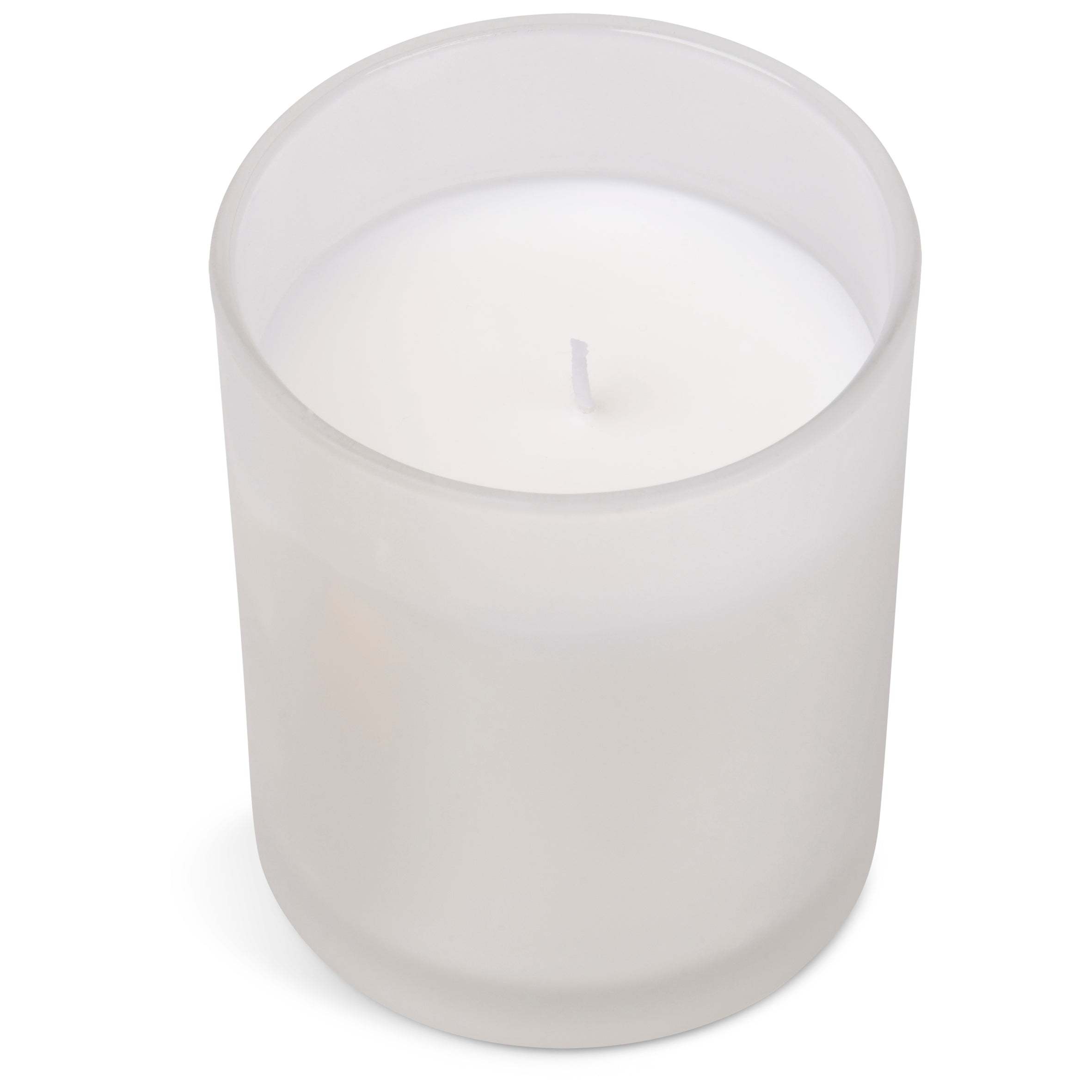 Candle favour in Frosted Glass Votive favour with Bamboo Lid