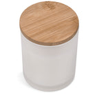 Candle favour in Frosted Glass Votive favour with Bamboo Lid
