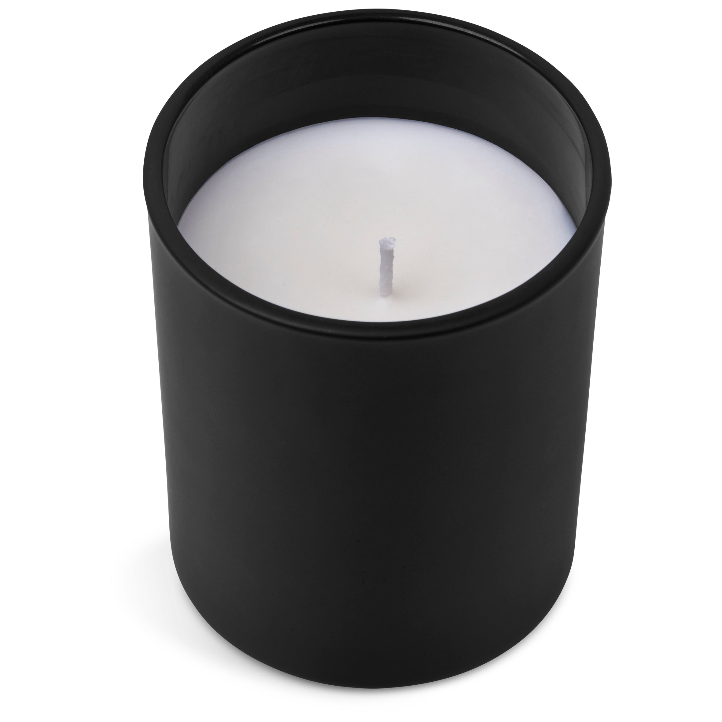 Candle in Glass Votive favour with Bamboo Lid in Black