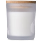 Candle favour in Frosted Glass Votive favour with Bamboo Lid