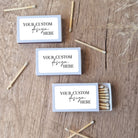 the perfect match match box favours with custom stickers