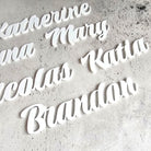 white acrylic name place holders