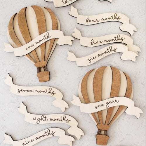 Hot Air Balloon Baby Milestone Markers