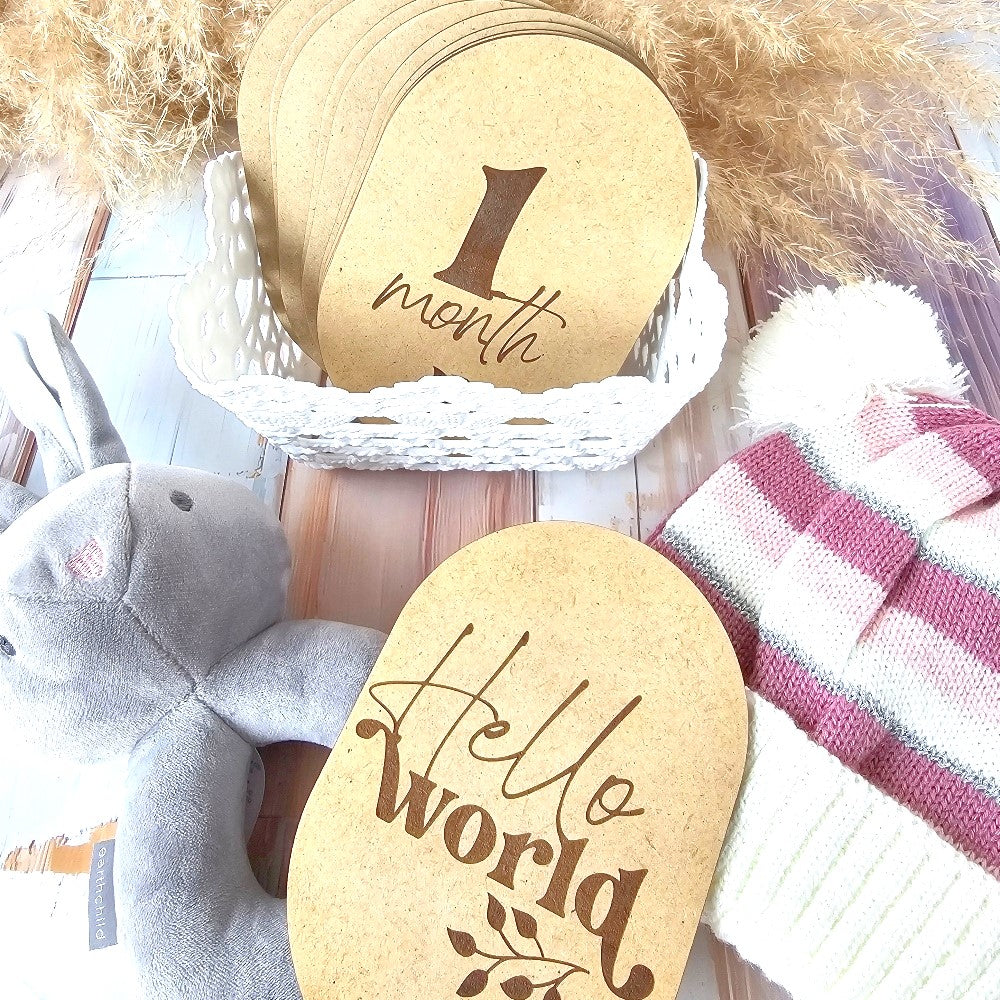 Boho Baby Milestone Markers - Capture Every Precious Moment, red