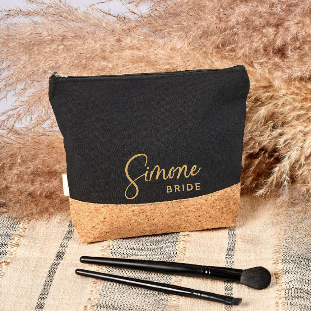 Eco Make-up Bag, black, wedding favour