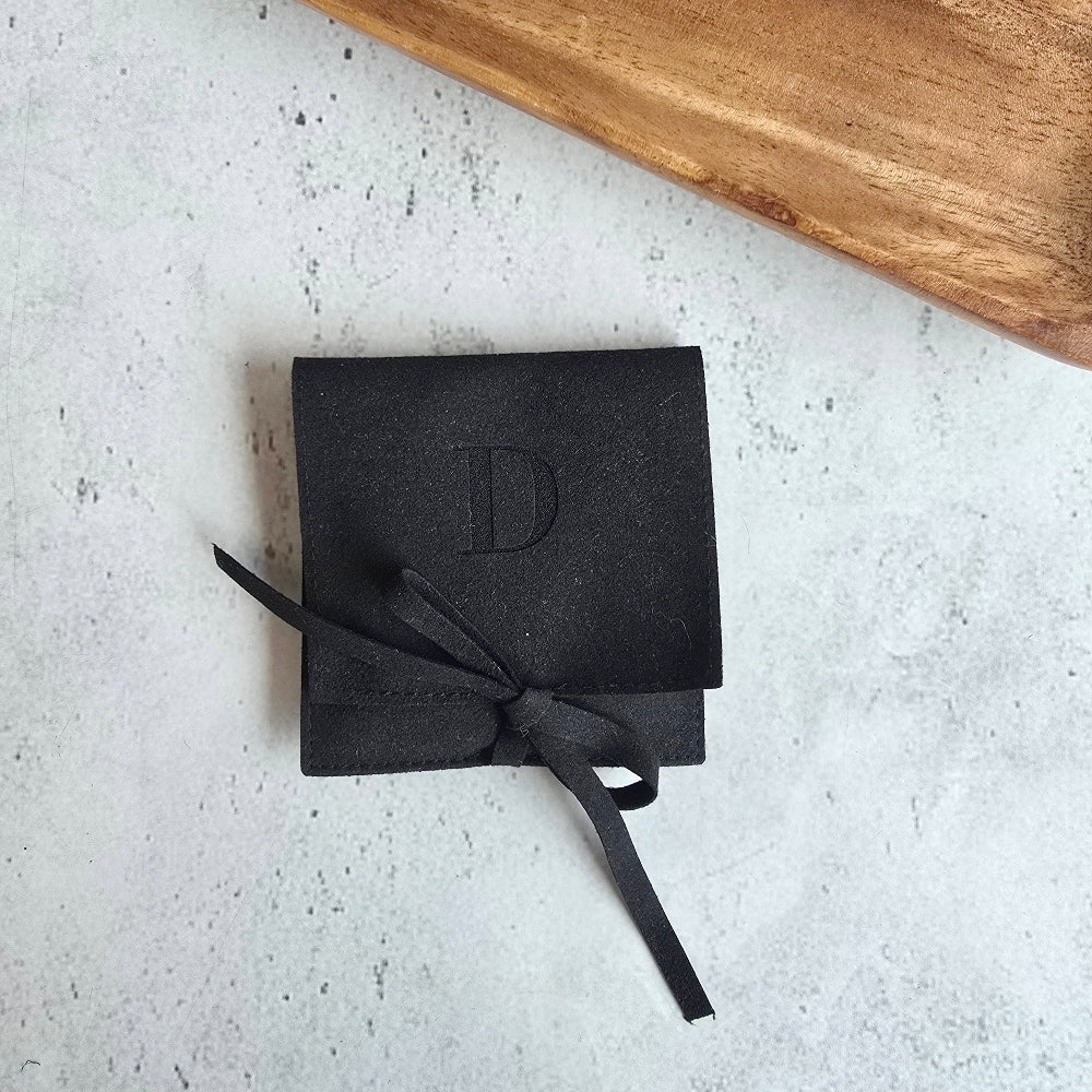 black jewellery pouch