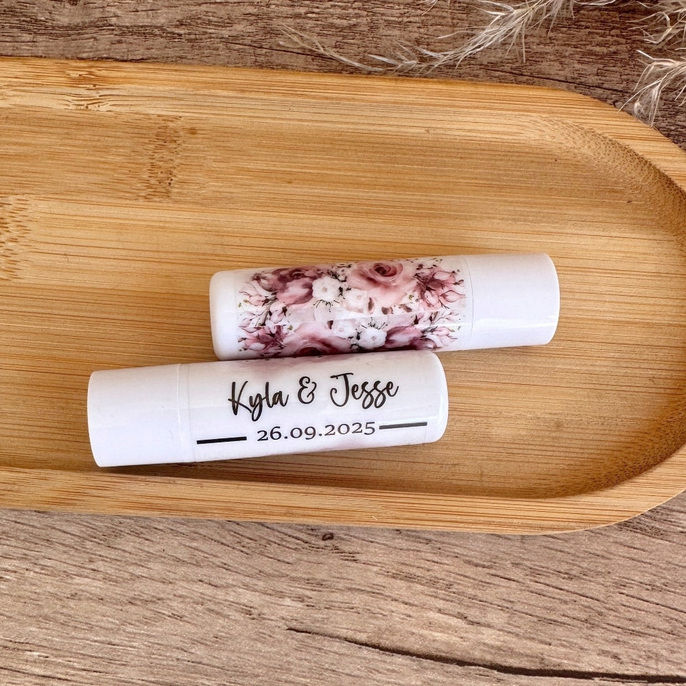 lip balm with personalised sticker