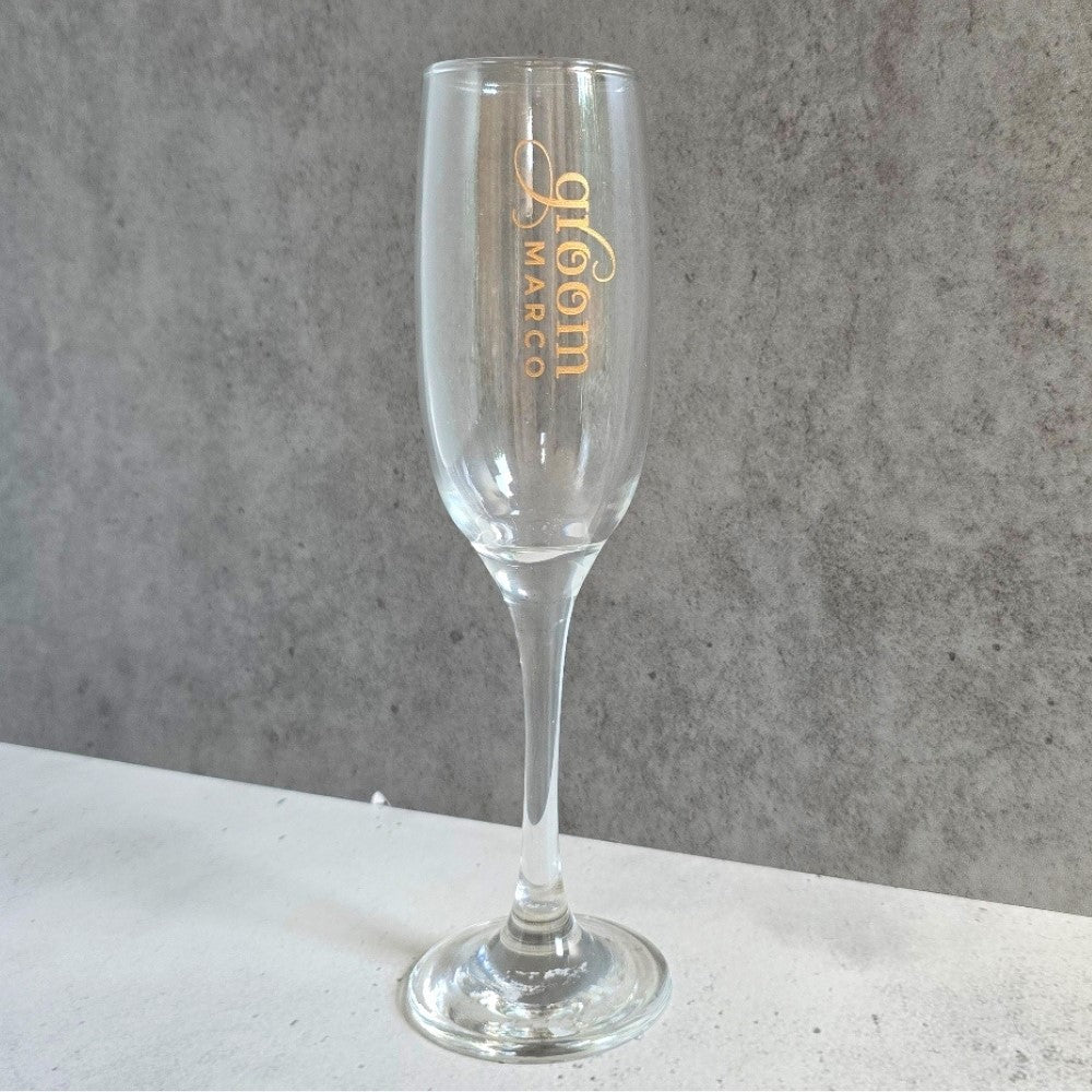 Personalised Engraved Champagne Glasses, glass, champagne
