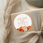 charming orange floral stationery set tag designs