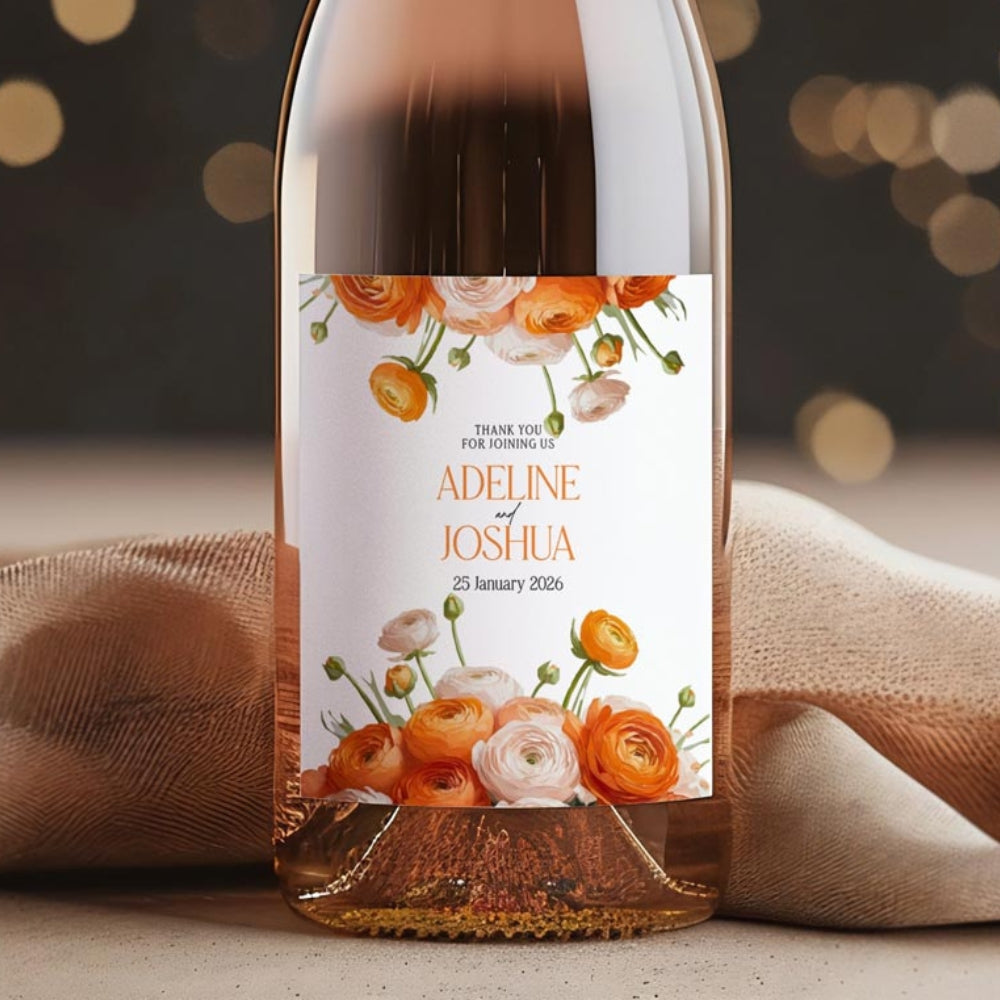 charming orange wine label